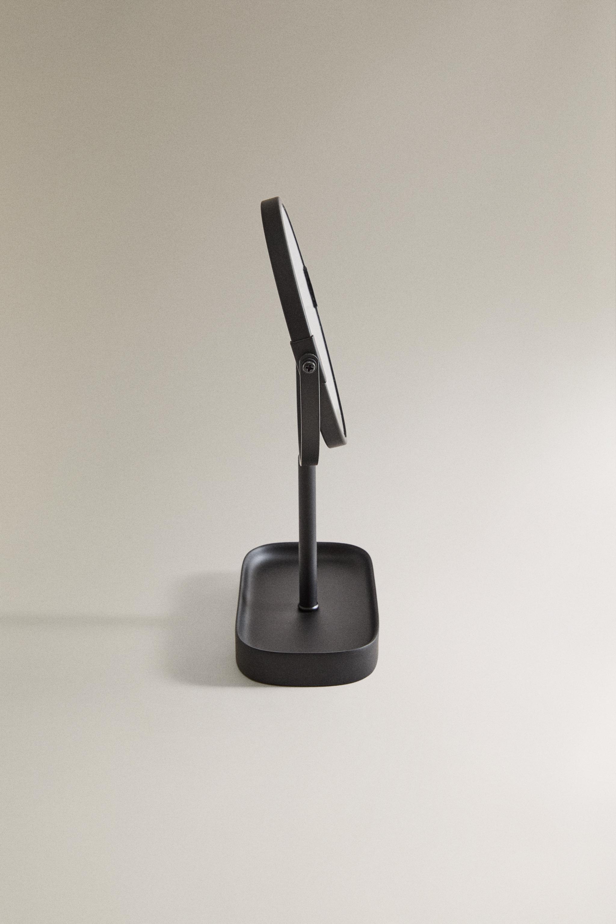 BLACK RESIN VANITY MIRROR